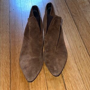 Aquatalia Chocolate Suede Ankle Boots